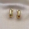 Oro Laminado Stud Earring, Gold Filled Style Polished, Golden Finish, 02.163.0227