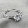Sterling Silver Wedding Ring, with White Cubic Zirconia, Polished, Silver Finish, 01.398.0014.07