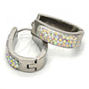 Stainless Steel Huggie Hoop, with  Crystal, Polished, Steel Finish, 02.247.0003.20