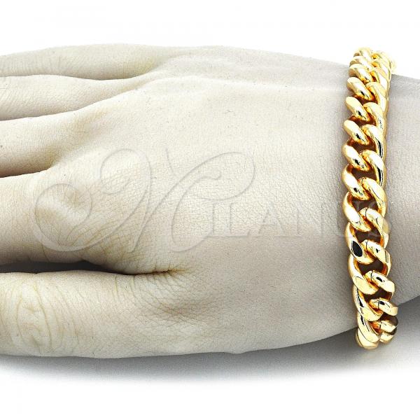 Oro Laminado Basic Bracelet, Gold Filled Style Miami Cuban Design ...