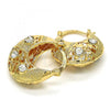 Oro Laminado Small Hoop, Gold Filled Style with White Cubic Zirconia, Polished, Golden Finish, 02.170.0183.1.25