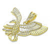 Oro Laminado Fancy Pendant, Gold Filled Style Eagle Design, Polished, Golden Finish, 05.351.0119.1