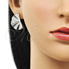 Rhodium Plated Stud Earring, Polished, Rhodium Finish, 02.418.0001.1