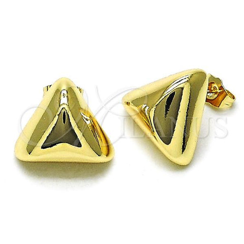 Oro Laminado Stud Earring, Gold Filled Style Polished, Golden Finish, 02.202.0005