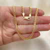 Oro Laminado Basic Necklace, Gold Filled Style Miami Cuban Design, Polished, Golden Finish, 04.63.1413.16