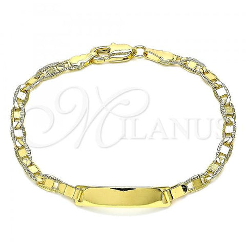 Oro Laminado ID Bracelet, Gold Filled Style Polished, Golden Finish, 03.63.2220.06