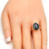 Oro Laminado Multi Stone Ring, Gold Filled Style with Crystal Black Patina Swarovski Crystals, Polished, Golden Finish, 01.239.0008.8 (One size fits all)