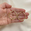 Oro Laminado Medium Hoop, Gold Filled Style Hollow Design, Polished, Golden Finish, 5.134.023.35