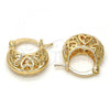 Gold Filled Children Hoop, Heart Design, Golden Finish, 02.63.0415.16