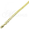 Oro Laminado Basic Bracelet, Gold Filled Style Curb Design, Polished, Golden Finish, 5.222.002.08