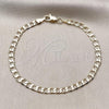 Oro Laminado Basic Bracelet, Gold Filled Style Curb Design, Polished, Golden Finish, 5.222.005.08