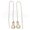 Oro Laminado Threader Earring, Gold Filled Style Golden Finish, 02.64.0608