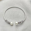 Sterling Silver Individual Bangle, Ball Design, Polished, Silver Finish, 07.409.0009