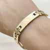 Stainless Steel ID Bracelet, Polished, Golden Finish, 03.114.0229.2.09