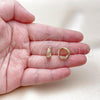 Oro Laminado Huggie Hoop, Gold Filled Style Polished, Tricolor, 02.156.0727.15