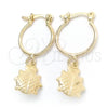 Oro Laminado Small Hoop, Gold Filled Style Ladybug Design, Polished, Golden Finish, 02.32.0560.15