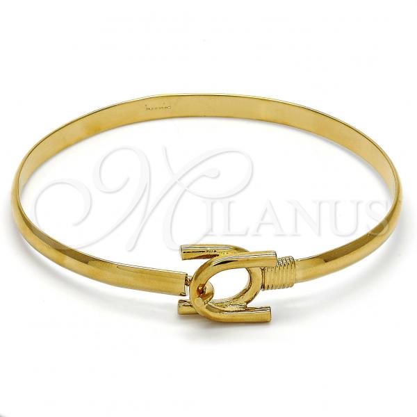 Oro Laminado Individual Bangle, Gold Filled Style Polished, Golden Finish, 07.192.0010.06 (14 MM Thickness, Size 6 - 2.75 Diameter)