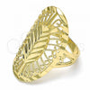 Oro Laminado Elegant Ring, Gold Filled Style Diamond Cutting Finish, Golden Finish, 01.233.0010.09 (Size 9)