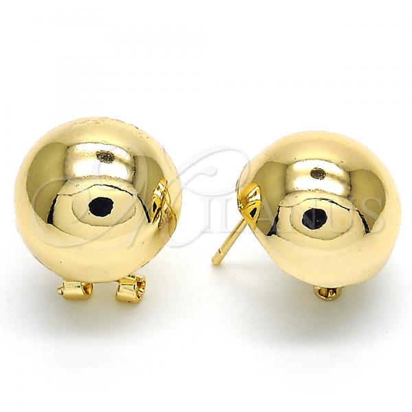 Oro Laminado Leverback Earring, Gold Filled Style Polished, Golden Finish, 02.163.0075