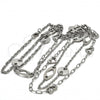 Stainless Steel Fancy Necklace, Polished, Steel Finish, 04.220.0002.34