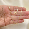 Oro Laminado Basic Necklace, Gold Filled Style Pave Mariner Design, Polished, Golden Finish, 04.213.0215.18