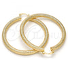 Oro Laminado Large Hoop, Gold Filled Style Matte Finish, Golden Finish, 02.170.0126.50
