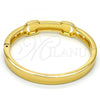 Gold Tone Individual Bangle, with White Crystal, Polished, Golden Finish, 07.252.0011.05.GT (13 MM Thickness, Size 5 - 2.50 Diameter)