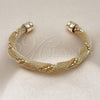 Oro Laminado Individual Bangle, Gold Filled Style Filigree and Twist Design, Polished, Golden Finish, 07.319.0002