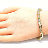 Oro Laminado Tennis Bracelet, Gold Filled Style with White Cubic Zirconia, Polished, Golden Finish, 03.283.0025.08