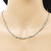 Oro Laminado Basic Necklace, Gold Filled Style Mariner Design, Diamond Cutting Finish, Golden Finish, 04.213.0247.20