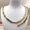 Stainless Steel Necklace and Bracelet, Polished, Golden Finish, 06.363.0062.2