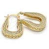 Oro Laminado Small Hoop, Gold Filled Style Polished, Golden Finish, 02.163.0002.20