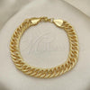 Oro Laminado Basic Bracelet, Gold Filled Style Polished, Golden Finish, 03.331.0124.09