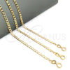 Oro Laminado Basic Necklace, Gold Filled Style Polished, Golden Finish, 04.58.0021.22