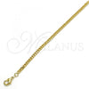 Oro Laminado Basic Necklace, Gold Filled Style Miami Cuban Design, Polished, Golden Finish, 04.213.0095.24