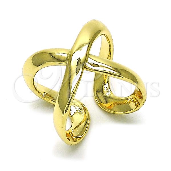 Oro Laminado Elegant Ring, Gold Filled Style Polished, Golden Finish, 01.60.0018