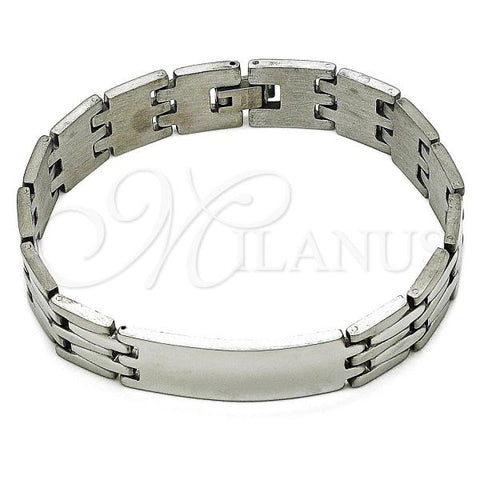 Stainless Steel Solid Bracelet, Polished, Steel Finish, 03.114.0218.3.09