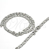 Stainless Steel Necklace and Bracelet, Hugs and Kisses and Love Design, Polished, Steel Finish, 06.231.0002.3