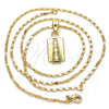 Oro Laminado Pendant Necklace, Gold Filled Style Polished, Golden Finish, 04.242.0099.24