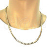Gold Tone Basic Necklace, Curb Design, Polished, Golden Finish, 04.242.0027.24GT