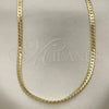 Oro Laminado Basic Necklace, Gold Filled Style Polished, Golden Finish, 04.319.0012.24