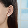Oro Laminado Stud Earring, Gold Filled Style Ball Design, with Ivory Pearl, Polished, Golden Finish, 02.63.2124