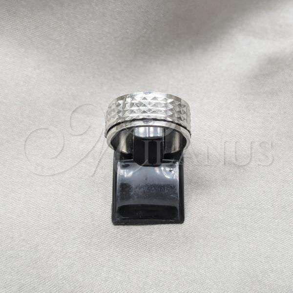 Stainless Steel Mens Ring, Polished, Steel Finish, 01.63.0651.04