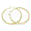 Oro Laminado Large Hoop, Gold Filled Style Diamond Cutting Finish, Golden Finish, 02.213.0164.60