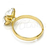 Oro Laminado Multi Stone Ring, Gold Filled Style Butterfly Design, with Crystal Swarovski Crystals, Polished, Golden Finish, 01.239.0007.10 (One size fits all)