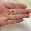 Oro Laminado Basic Necklace, Gold Filled Style Rolo Design, Polished, Golden Finish, 04.09.0186.18