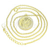 Sterling Silver Pendant Necklace, with White Cubic Zirconia, Polished, Golden Finish, 04.336.0209.2.16