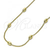 Oro Laminado Basic Necklace, Gold Filled Style Miami Cuban Design, Polished, Golden Finish, 04.213.0280.18