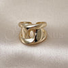 Oro Laminado Elegant Ring, Gold Filled Style Love Knot Design, Polished, Golden Finish, 01.428.0002