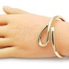 Oro Laminado Individual Bangle, Gold Filled Style Teardrop Design, Polished, Golden Finish, 07.422.0007.05